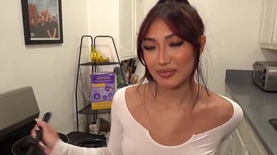 My stepsister lets me touch and finger her tight pussy