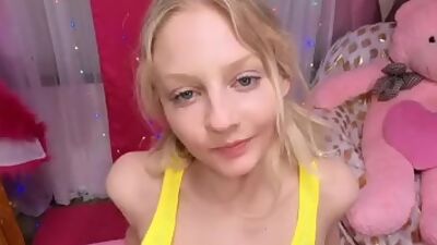 Petite stepteen blows from nailed from behind in POV