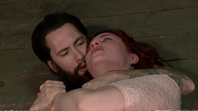 Redhead spanked and whipped and fucked