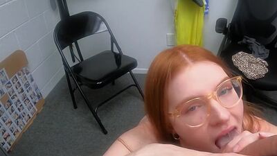 Officer whips out his cock and commands Jane to suck him