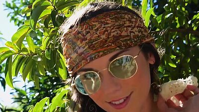 Sexy small tits hippie teen with perfect booty Elena Generi posed naked