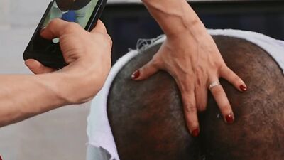 IR yoga TS MILF barebacks black lover and cums in his mouth