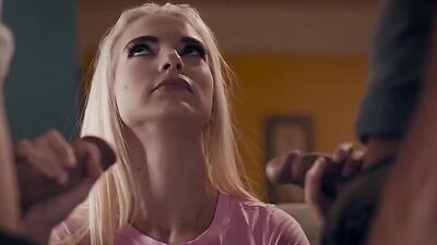 Small tits stepdaughter DPed by stepdad and teacher in 3some