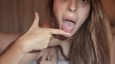 Blowjob 69 with hot horny stepsister