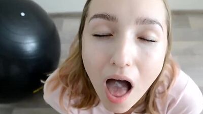 BABY STOP JUMPING ON FITBALL ITS TIME TO SUCK