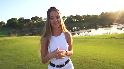 Young perky chick want be dicked hard after golf