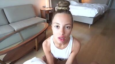 Young perky chick want be dicked hard after golf