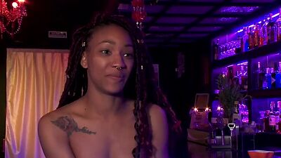 Submissive bondage ebony publicly fucked and whipped