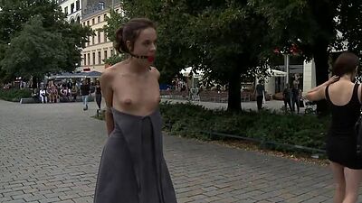 German babe humiliated on the streets