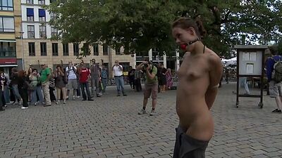 German babe humiliated on the streets