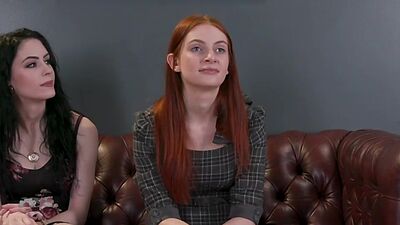 Strapon lez teen assfucks redhead teen with strapon