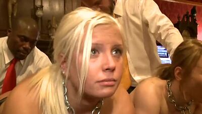 Slaves caned and bbc fucked in group