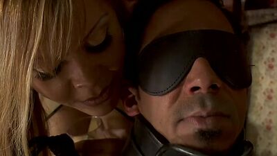 Busty shemale gang bang tanned man