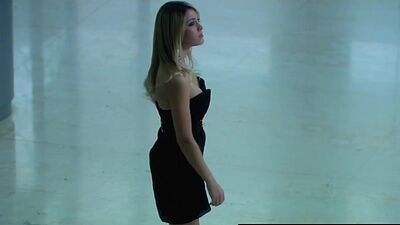 Sexy tied up and blindfolded MILF used by her horny blonde lesbian friend