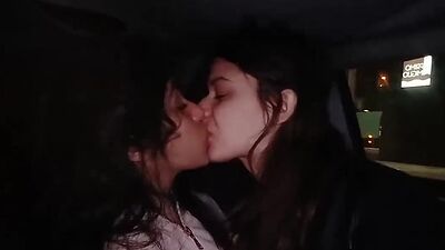 Public 3some and cum in car Cum swallow