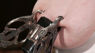 Gagged blonde big tits tormented