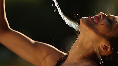 Amazing posing and hot striptease action with sexy babe Raquel Pomplun