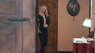 Stuck burglar Indica Monroe fucked by lesbian MILF and she caught stealing