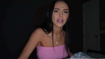 Stepsister tells stepbrother dont snitch and she suck him