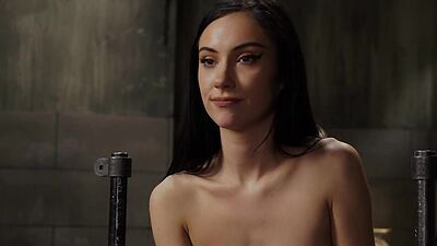 BDSM submissive teen pussytoyed and bodywhipped by master