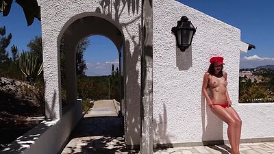Small tits teen Julia Zu posing outdoor and revealed her stunning body