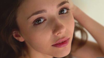 Big natural tits Ukrainian teen Mila Azul gives hot striptease for Playboy