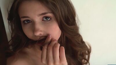 Big natural tits Ukrainian teen Mila Azul gives hot striptease for Playboy