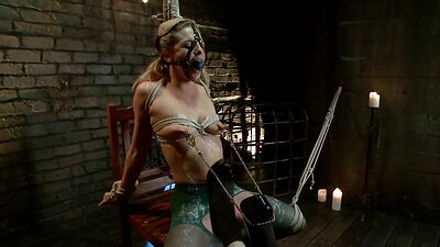 Tattooed lesbian vibed and ass fingered