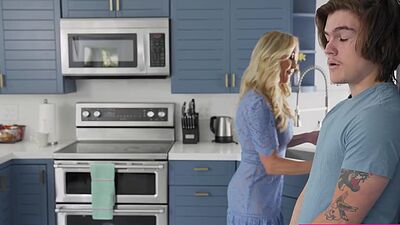 MILF stepmom Brandi Love left stepson with her best friends stepdaughter