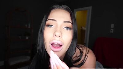 Stepsister snitching and inside stepbros bedroom gobbling his cock