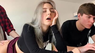 Fucking a cuckold girl to cum on her horny face Eva Elfie p2