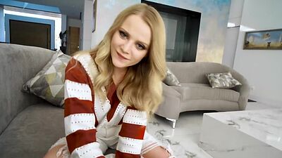 Stepsister whips out her stepbrothers cock and puts it into her mouth