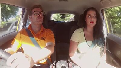 Bigass and bigtits curvy MILF public outdoor fucked in car