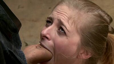 Busty trainee mouth and ass fucked