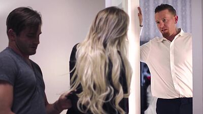 Horny big ass MILF Kali Roses loves cheating on her husband next to him part 2