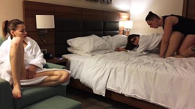 First I Fuck My GF And Then Her Friend - Cum Inside Their Pussies