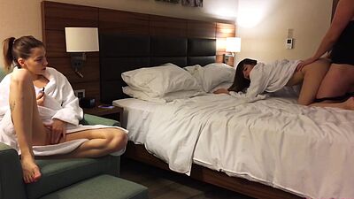 First I Fuck My GF And Then Her Friend - Cum Inside Their Pussies