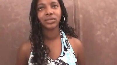 POV ebony sucks off white dick