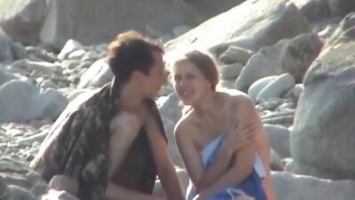 Girls sunbathe and suck cocks on the beaches