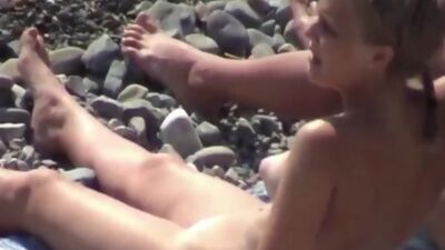 Girls sunbathe and suck cocks on the beaches