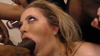 Interracial Blowbang - Carmen Valentina
