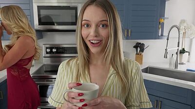 MILF stepmom left stepson unsupervised