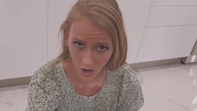 Stepsister mastrubating while watching their mom suck off stepbro