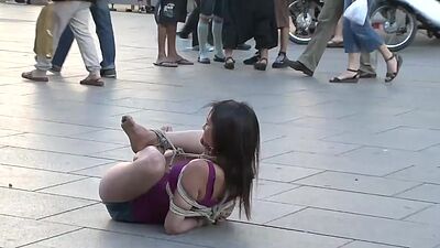 Euro babe fucked in the van in public