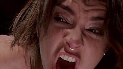 Lesbian slave ass fucked with dildo