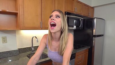 Stepbrother was tricked by naughty big tits teen stepsister Anya Olsen