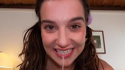 Hairypussy stepdaughter POV blowjobs n rides stepdaddys cock