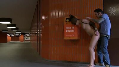 Lean bound Euro babe fucked in public