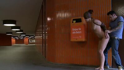 Lean bound Euro babe fucked in public