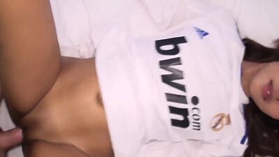 Tiny titted amateur Thai teen Lily Koh fucked gently by her european lover